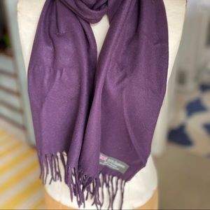 Luxurious Purple Scarf with Fringe